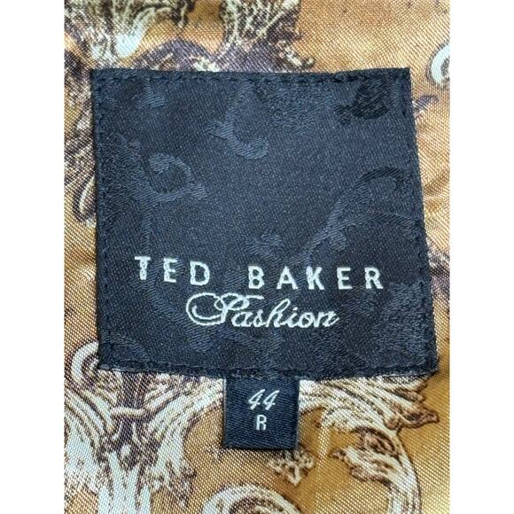 Ted Baker Fashion Charcoal Wool Silk Shawl Collar Blazer 44R - Picture 3 of 9